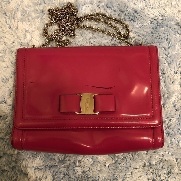 Salvatore Ferragamo Patent Purse - Picture 1 of 5